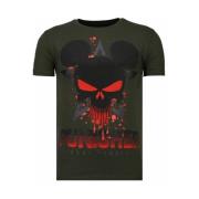 Local Fanatic Punisher Mickey Rhinestone - T Shirt Herr - 13-6208K Gre...