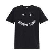 PS By Paul Smith Organisk Bomull Logo T-Shirt Black, Dam