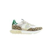 Philippe Model Låga Dam Animal Print Sneakers - Storlek 37, Beige Whit...