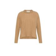 Momoni Rundhalsade Sweaters Brown, Dam