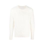 Lardini Chunky Cable Stickad Tröja White, Herr