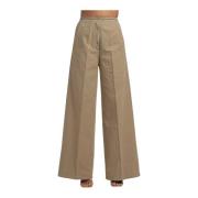 Forte Forte Wide Trousers Brown, Dam