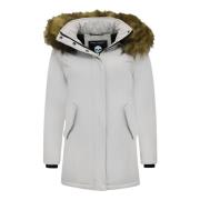 Matogla Dam Parka - Äkta Pälskrage - Slim Fit Beige, Dam