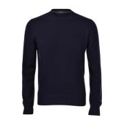 Gran Sasso Round-neck Knitwear Black, Herr