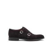 Lottusse Klassiska Monk Strap Loafers Brown, Herr