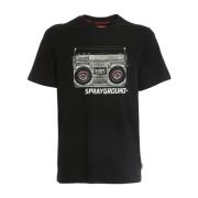 Sprayground Radio Print Jersey T-Shirt Black, Herr