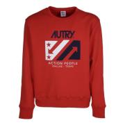 Autry Ikoniskt Tryck Sweatshirt Red, Herr