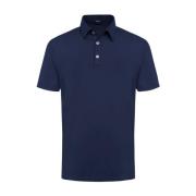 Kiton Marinbl? Bomullspolo Blue, Herr