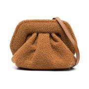 THEMOIRè Brun Bios Fleece-Textur Clutch Väska Brown, Dam