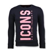 Local Fanatic Icons Vertical Sweater - Tryck På Tröja Herr - 6353N Blu...