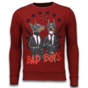 Local Fanatic Bad Boys Dogs Rhinestone - Herr Tröjor - 5918B Red, Herr