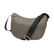 Borbonese Luna Bag Small - Elegant Axelväska för Moderna Kvinnor Beige...