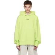 Acne Studios Fluo Green Hoodie Green, Herr