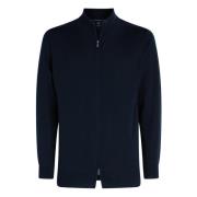 Boggi Milano Pima bomullsfull-zip tröja Blue, Herr