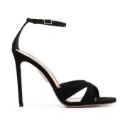 Aquazzura Svarta Divine 105mm Mockasandaler Black, Dam