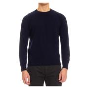 Gran Sasso Round-neck Knitwear Blue, Herr