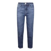 Frame Le hög rak jeans Blue, Dam