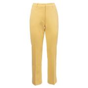 Max Mara Weekend Slim-Fit Jersey Byxor Yellow, Dam