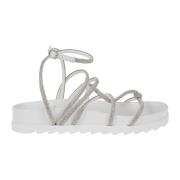 Chiara Ferragni Collection Flat Sandals White, Dam