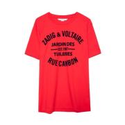 Zadig & Voltaire Tommy Blason Herr T-shirt Red, Herr