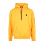 Marcelo Burlon Ockra Cross Logo Hoodie Yellow, Herr