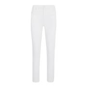 Kiton Högmidjade bomullsjeans White, Dam