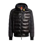 Parajumpers SLY Mix Läder och Nylon Jacka Black, Herr