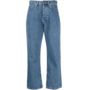 3X1 Mörkblå Cropped Leg Jeans Blue, Dam