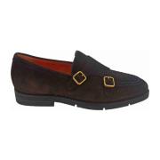 Santoni Klassiska Läderloafers Brown, Herr