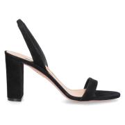 Aquazzura Emanuela Block Sandaler, Svart Black, Dam