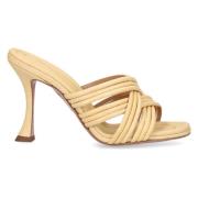 Aquazzura Ohuhui 95 Bast Sandaler Beige, Dam