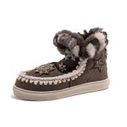 Mou Dam Esk Sneaker med Stjärn Patch Brown, Dam