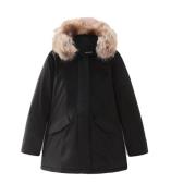 Woolrich Lyxig Arktisk Rävparka Black, Dam