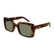 Saint Laurent Stilrena solglasögon med acetatbåge Brown, Dam