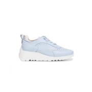 Wonders Mint Läder Sneaker Blue, Dam