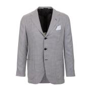 Kiton Kort Blazerjacka Gray, Herr