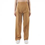 Hinnominate Wide Trousers Brown, Dam