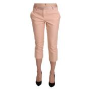 Ermanno Scervino Rosa Skinny Capri Byxor med Låg Midja Pink, Dam