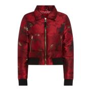 La DoubleJ Ruby Jacquard Puffer Bomber Red, Dam