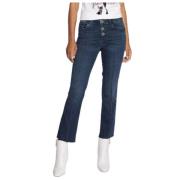 Liu Jo Hög Midja Princess Crop Flare Jeans Blue, Dam