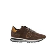 Philippe Model Tricolor Mocka Sneakers med Bomullssnören Brown, Herr