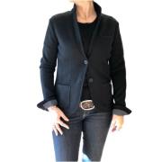 Mason's Klassisk Ribbad Ullblazer Black, Dam