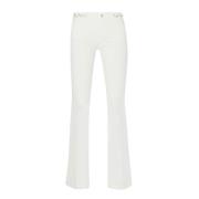 Liu Jo Högmidjade Flare Jeans White, Dam