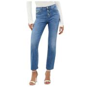 Liu Jo Hög Midja Princess Crop Flare Jeans Blue, Dam