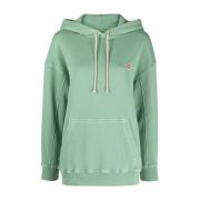 Autry Logo Patch Hoodie Green, Dam