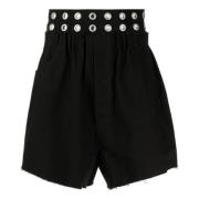 Ami Paris Casual Denim Shorts Black, Dam