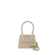 Jacquemus Le Chiquito Moyen Väska Beige, Dam