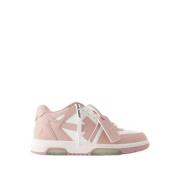 Off White Rosa Vit Rosa Läder Sneakers Pink, Dam