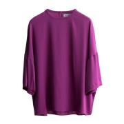 Ahlvar Gallery Thess silkes t-shirt ljus bär Purple, Dam