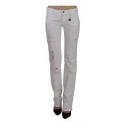 Costume National White Cotton Slim Fit Straight Jeans Pants White, Dam